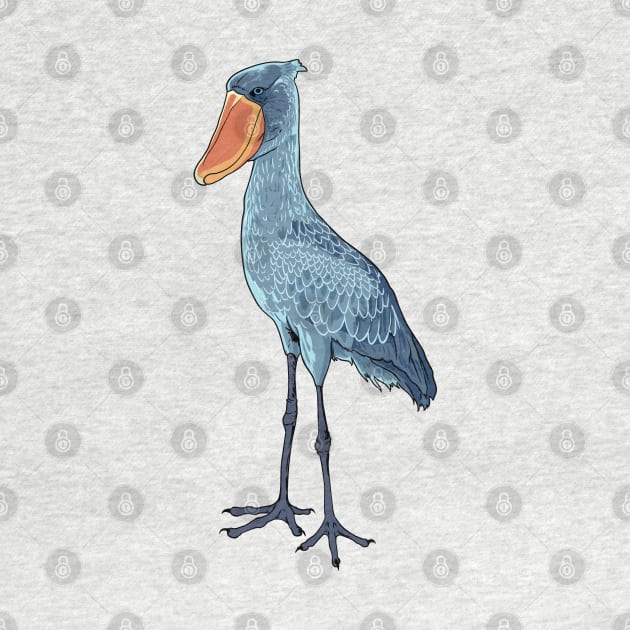 Drawing of a shoebill by Modern Medieval Design